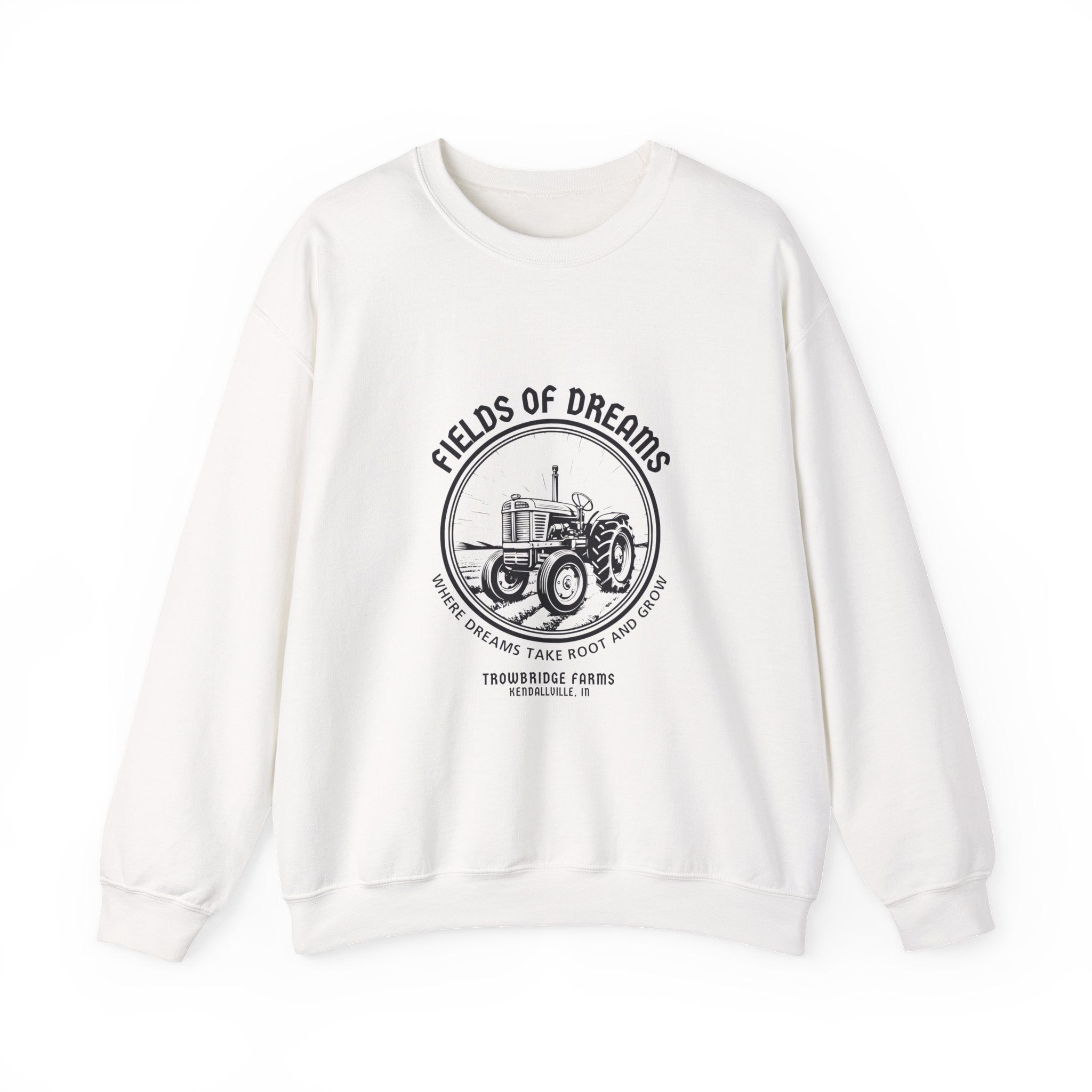 Fields of Dreams Tractor Crewneck Sweatshirt — Vintage Farm Graphic