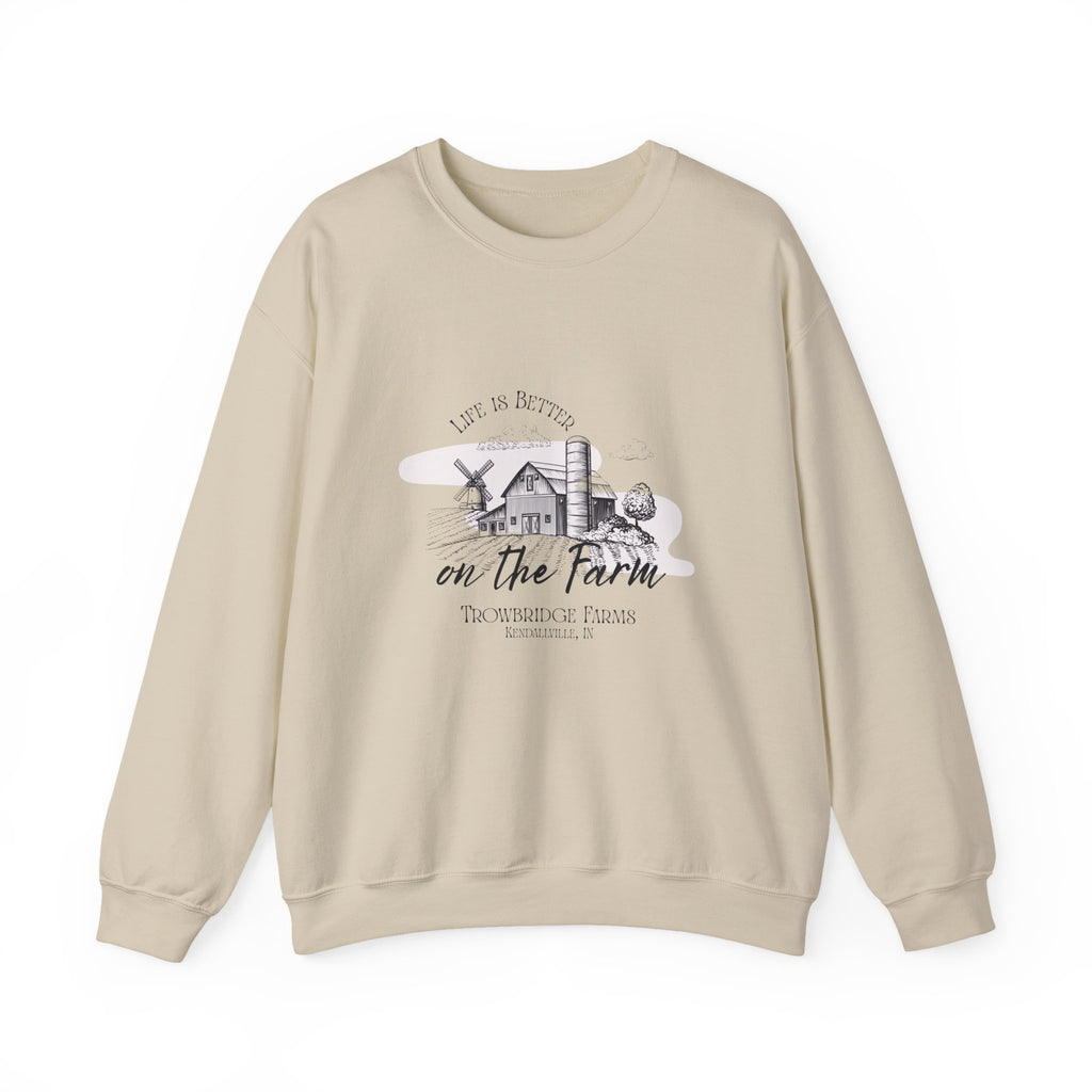 Farm Life Crewneck Sweatshirt — "Life is Better on the Farm"