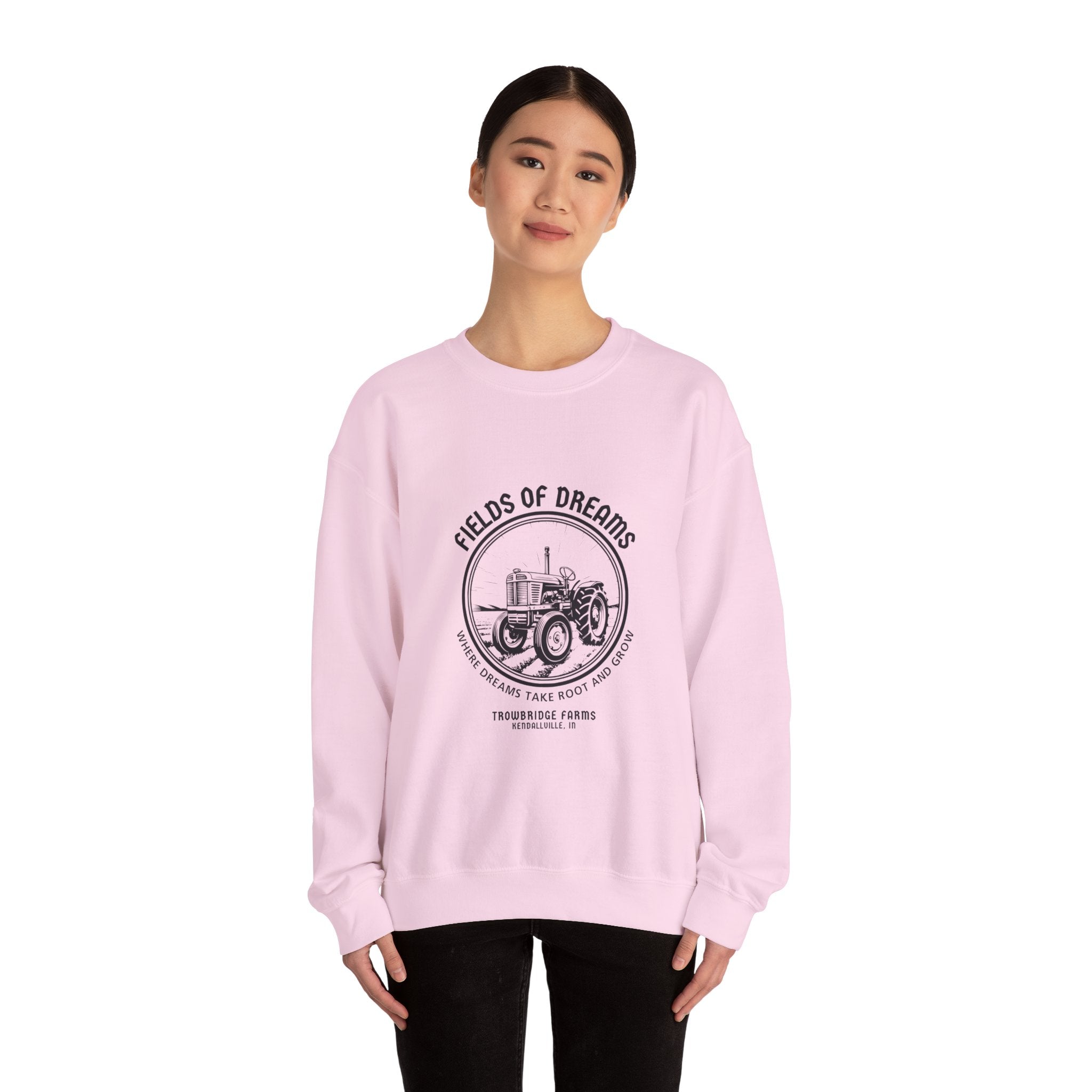 Fields of Dreams Tractor Crewneck Sweatshirt — Vintage Farm Graphic
