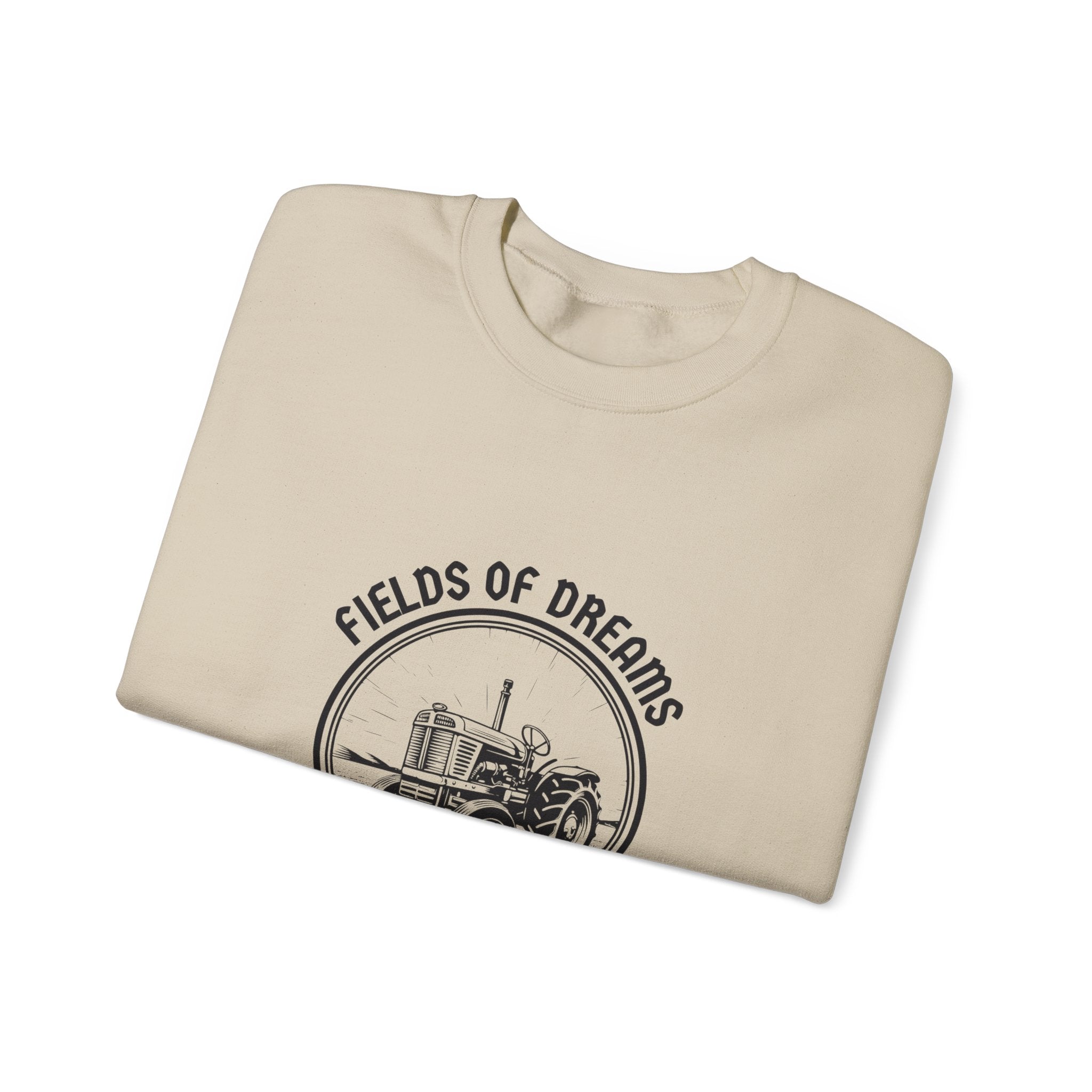 Fields of Dreams Tractor Crewneck Sweatshirt — Vintage Farm Graphic