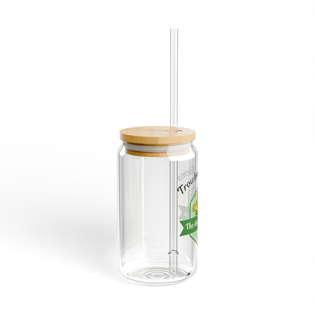 16oz Sipper Glass - 'Trowbridge Farms The Amazing Maze' Logo Travel Tumbler with Straw
