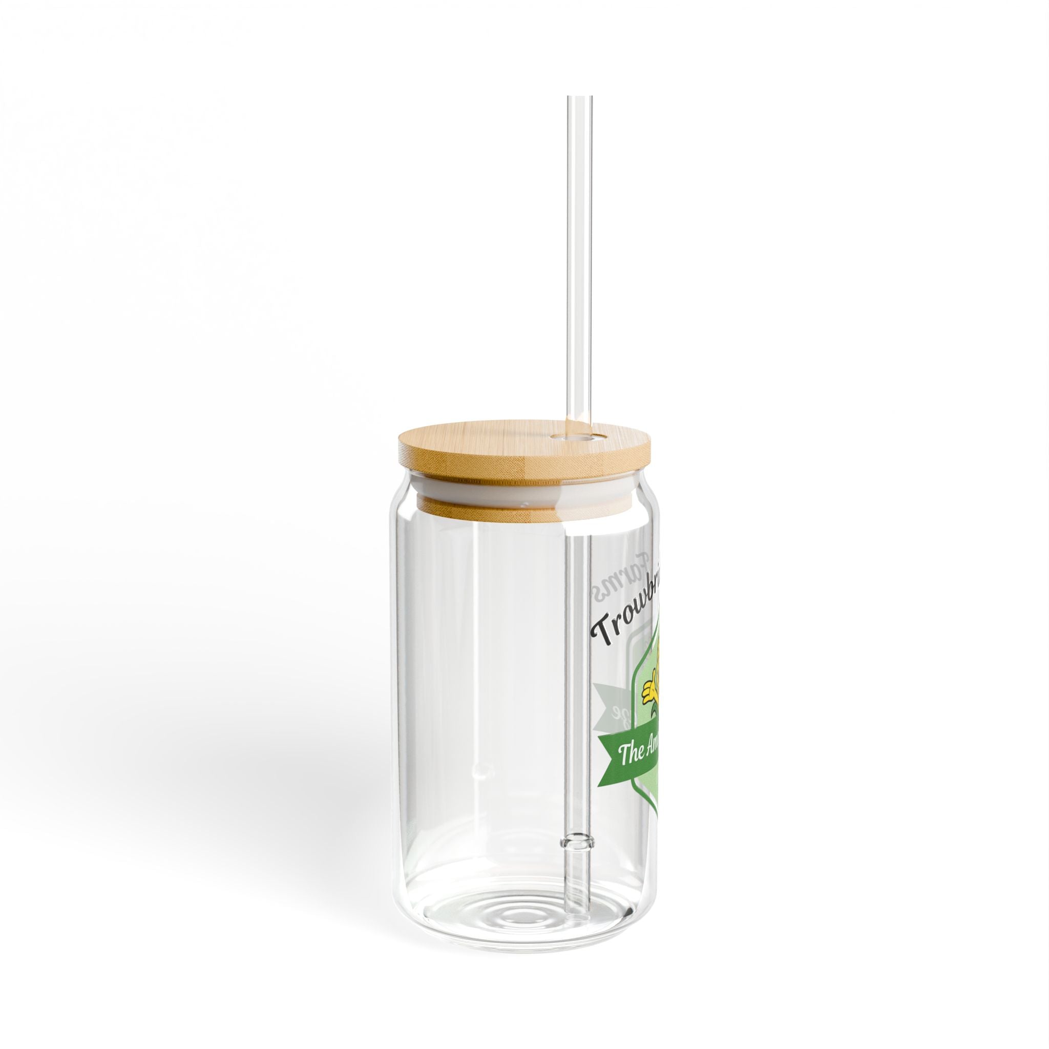 16oz Sipper Glass - 'Trowbridge Farms The Amazing Maze' Logo Travel Tumbler with Straw