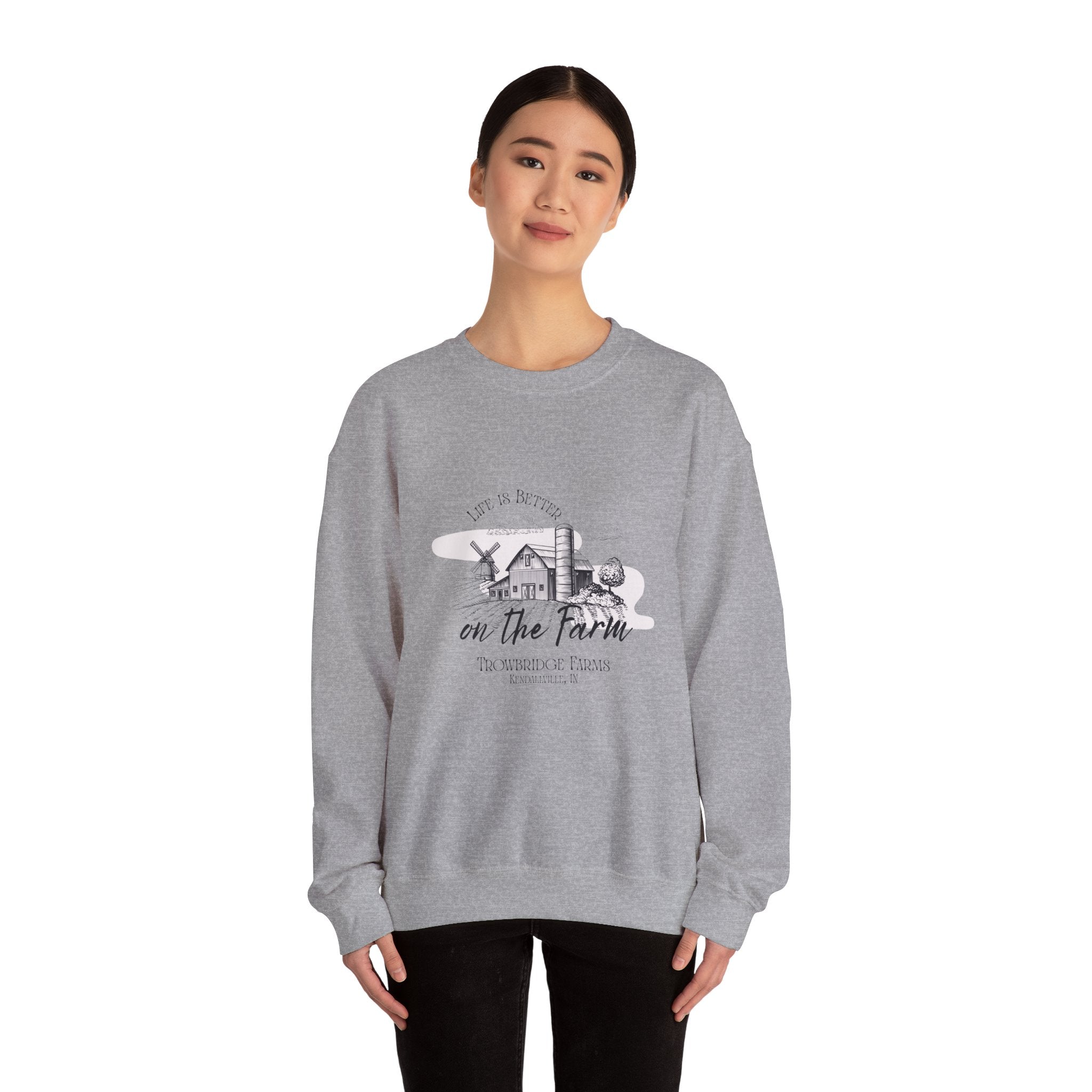 Farm Life Crewneck Sweatshirt — "Life is Better on the Farm"