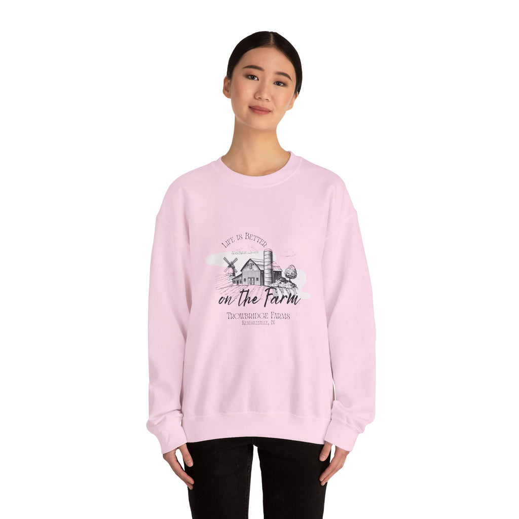 Farm Life Crewneck Sweatshirt — "Life is Better on the Farm"