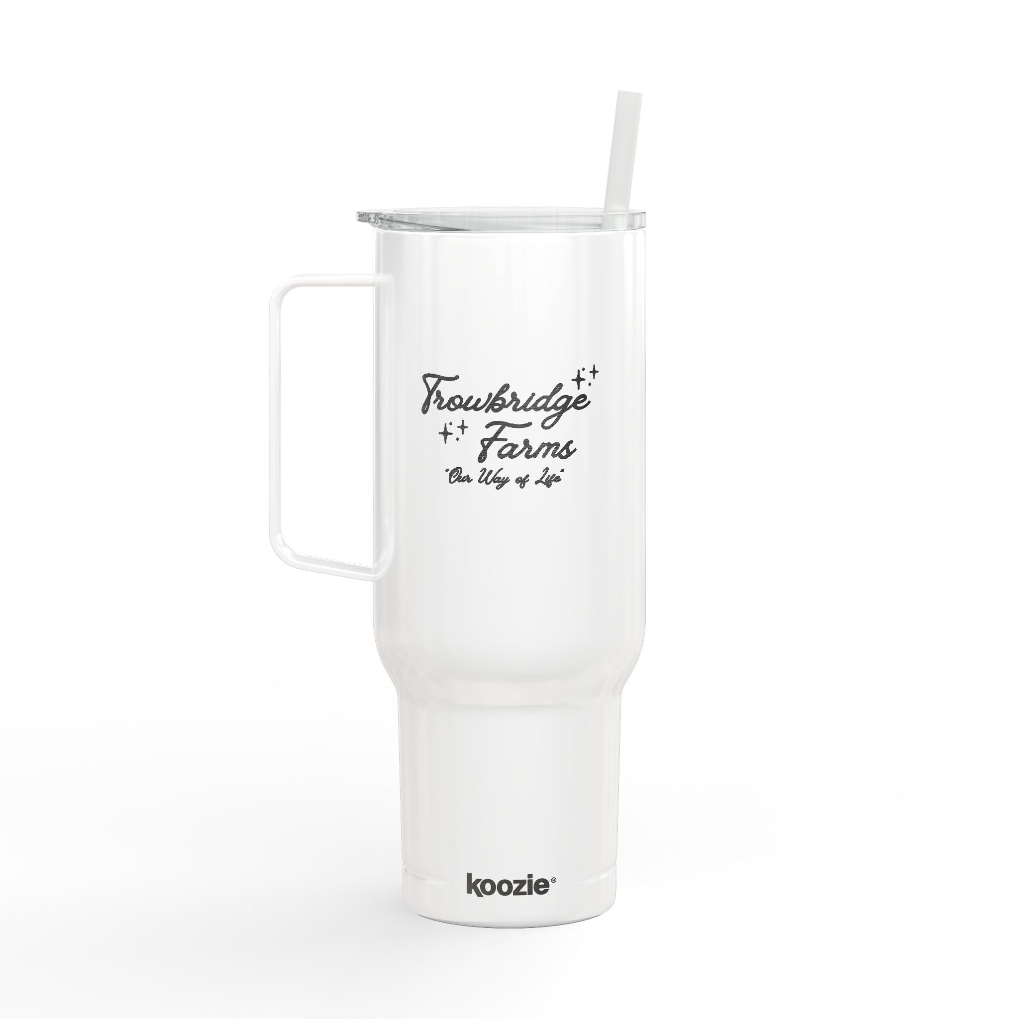 40oz Engraved Insulated Tumbler with Lid & Straw — Travel Mug for Commuters, Gifts & Outdoor Use