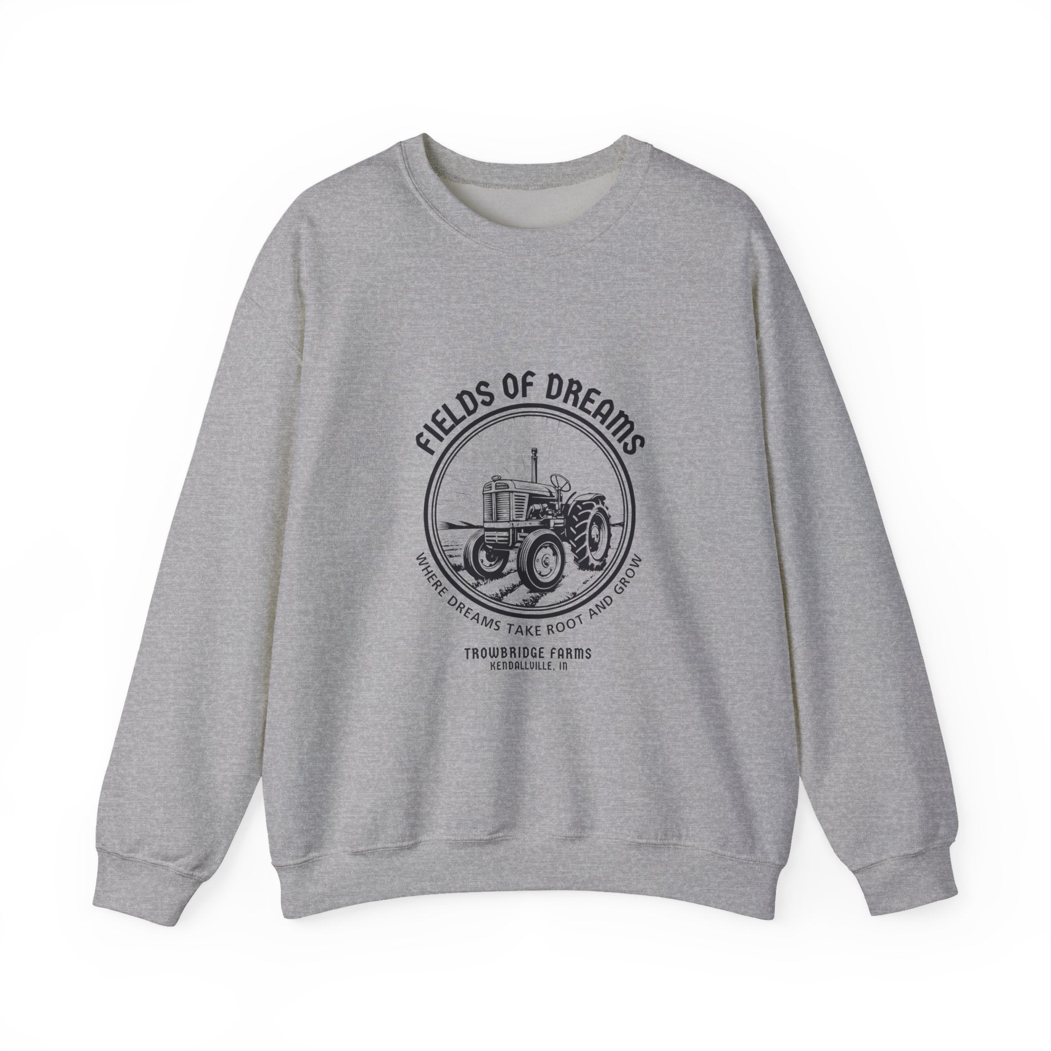 Fields of Dreams Tractor Crewneck Sweatshirt — Vintage Farm Graphic