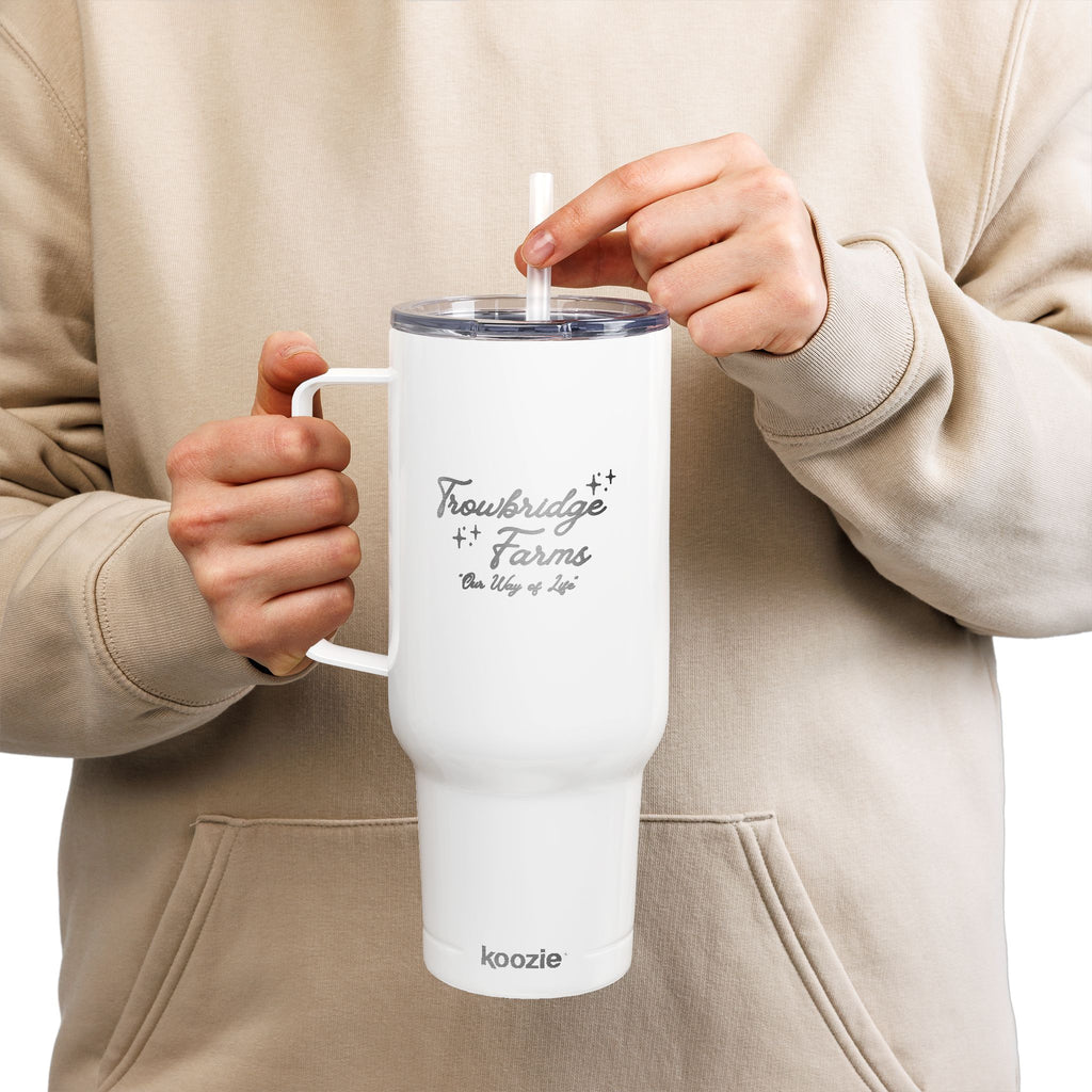 40oz Engraved Insulated Tumbler with Lid & Straw — Travel Mug for Commuters, Gifts & Outdoor Use