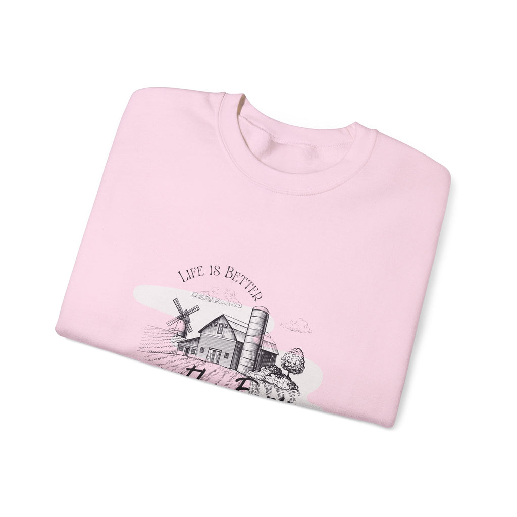Farm Life Crewneck Sweatshirt — "Life is Better on the Farm"