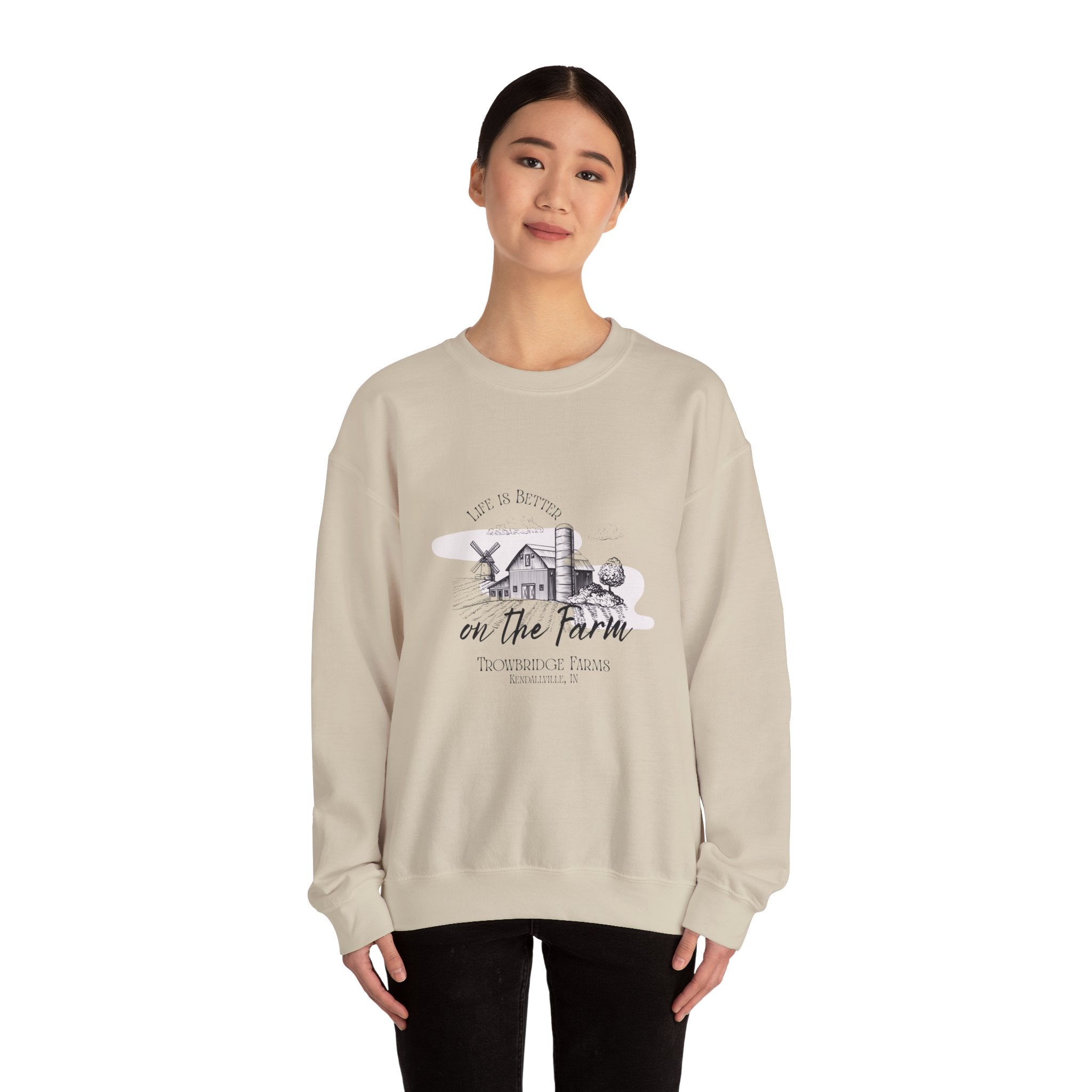Farm Life Crewneck Sweatshirt — "Life is Better on the Farm"