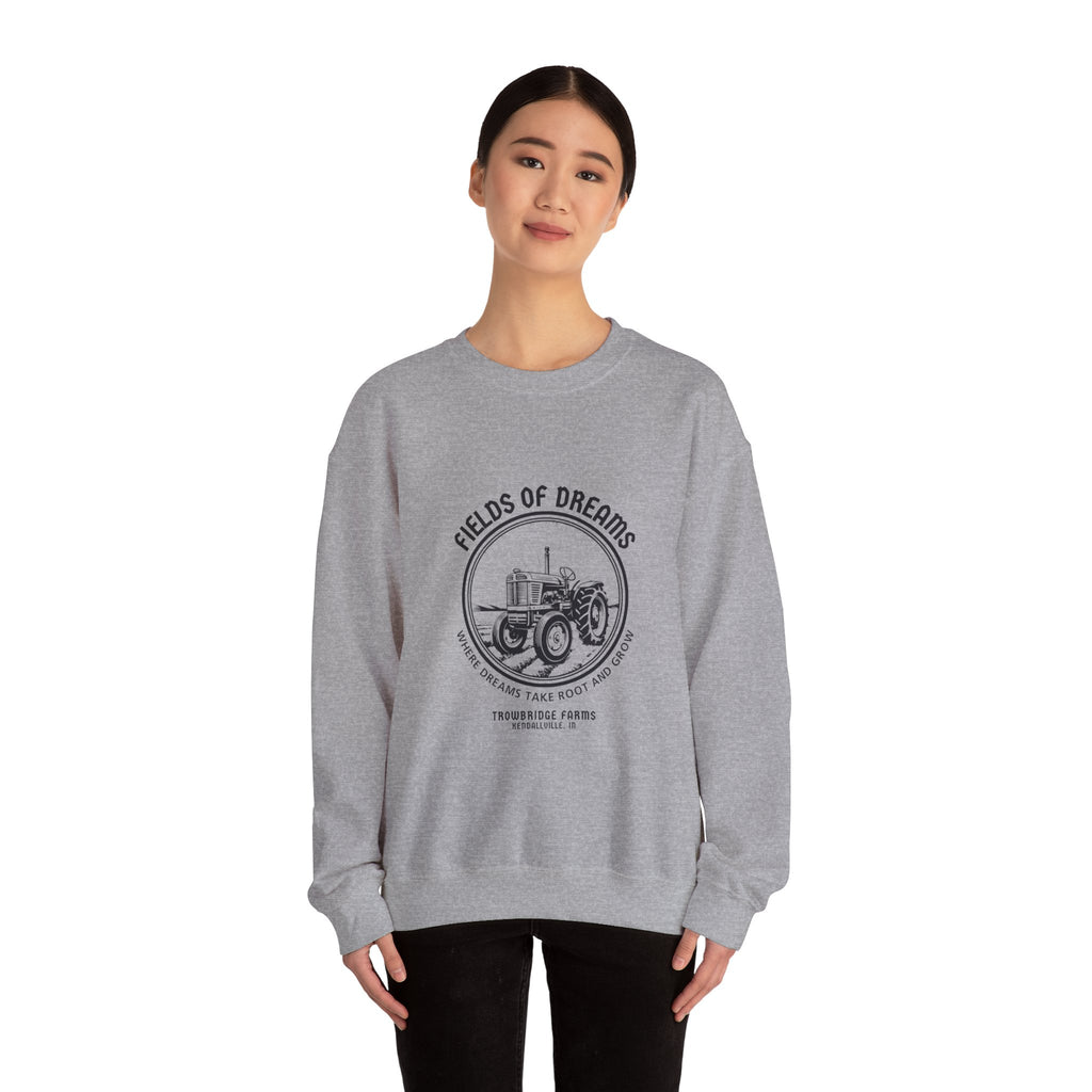 Fields of Dreams Tractor Crewneck Sweatshirt — Vintage Farm Graphic
